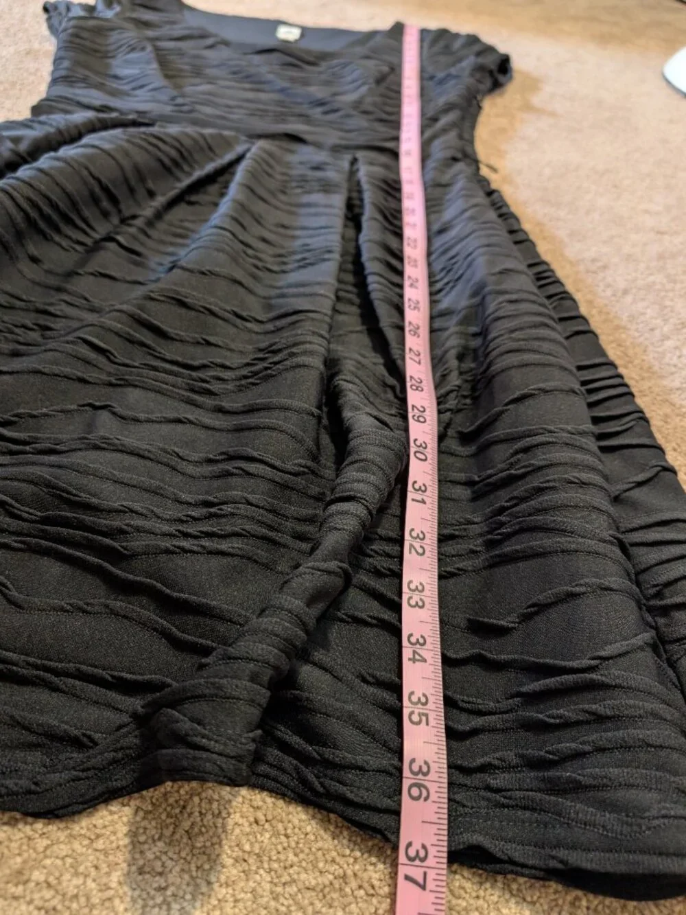 Black casual dress with pleats size 10